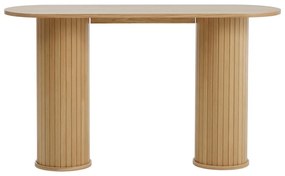 Masă consolă în culoare naturală 40x130 cm Nola – Unique Furniture