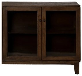Vitrină maro din lemn de mango 180x87x35 cm Ravi – Ixia