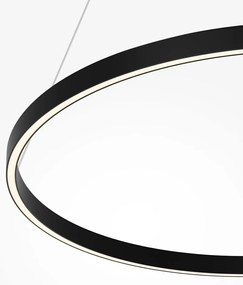 Lustra inelara suspendata LED Rim 80cm negru