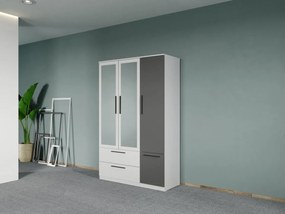 Set mobila dormitor complet Alb/Gri Levi C03