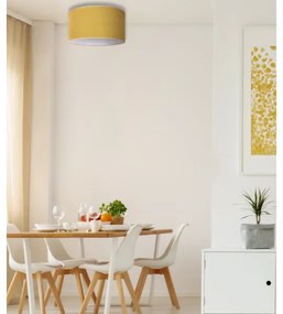 Duolla - Plafonieră BRISTOL 1xE27/15W/230V d. 45 cm galbenă/albă