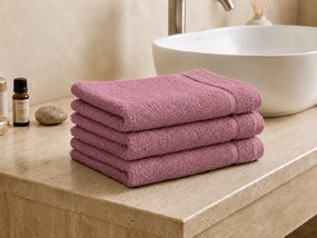Prosop CLASSIC COLOR mic roz prafuit 30x50 cm, 100% bumbac