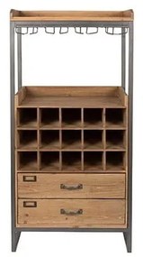 Suport din lemn pentru sticle vin White Label Edgar