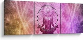 Tablou meditație (cu ceas) (90x30 cm)
