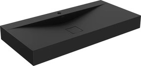 Mexen Poli chiuvetă pe blat din conglomerat 1/O 100 x 48 cm, neagră - 23021071