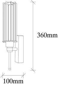 Aplică de perete neagră/aurie ø 8 cm Fellini – Opviq lights