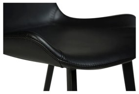 Scaun de bar din imitație de piele DAN-FORM Denmark Hype, negru