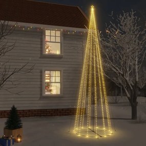 Brad de Craciun conic, 1134 LED-uri, alb cald, 230x800 cm 1, Alb cald, 800 x 230 cm