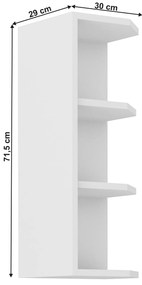 Raft de bucătărie superioară Lesana 1 (alb) 30 G-72 ZAK BB. 1063937