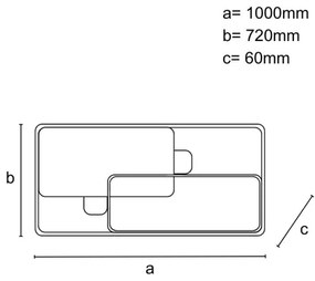Plafonieră LED dimabilă, 280 W, 230 V, 3000–6500 K, cu telecomandă