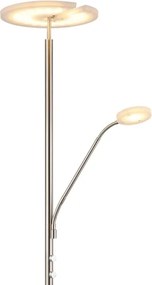 Globo 59093N - Lampă de podea cu LED dimabilă STANFORD 28W/230V + 5W 3000K crom lucios
