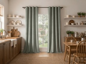 Draperie opaca DREAM VELVET 140x250 cm, gri Agatat: Inele metalice