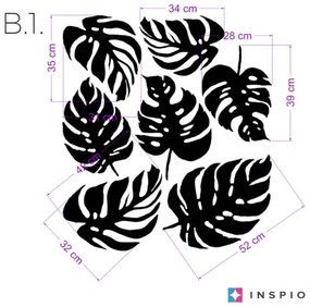 INSPIO Frunze - autocolante pentru perete în cameră