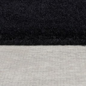 Covor negru/gri țesut manual din lână 150x240 cm Collage Monochrome – Flair Rugs
