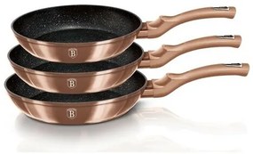 Set de 3 tigăi Berlinger Haus Rosegold MetallicLine