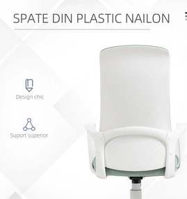 Vinsetto Scaun de birou ergonomic, cu înălțime ajustabilă și balans, 62x56x110-119,5 cm, verde | Aosom Romania
