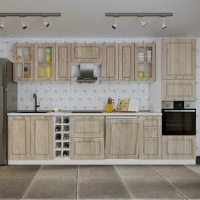 Set bucatarie modulara Nadise, 330 cm, stejar sonoma, pal/MDF