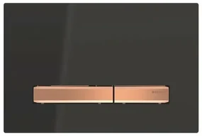 Clapeta de actionare Geberit Sigma50 negru butoane rose gold