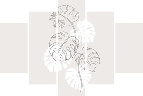 Tablou - Linia de artă monstera N⁰3 (150x105 cm)