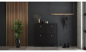 Pantofar negru cu deschidere înclinată Madrid – Tvilum