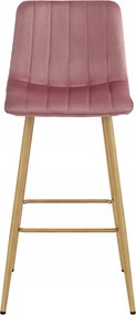 Scaun de bar POZZA VELVET, roz