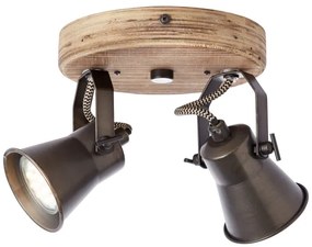 Brilliant - Spot orientabil SEED 2xGU10/5W/230V negru/maro