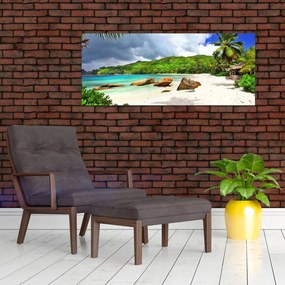 Tablou - Seychelles, plaja Takamaka (120x50 cm)