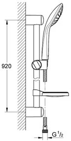 Set dus Grohe Euphoria Mono cu sapuniera si bara 900mm