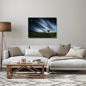 Tablou pe sticlă - Aurora boreală (70x50 cm)