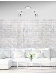 Aplica perete / tavan moderna cu spoturi Base alba 2L NVL-661002