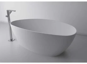 Cada baie freestanding ovala, compozit, 156 x 71 cm, Cast Marble Praga 1560x710 mm