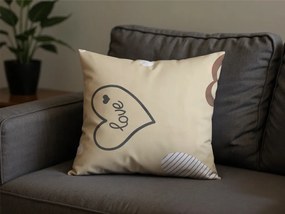 Husa de perna din bumbac DEAMON POLY 45x45 cm, bej