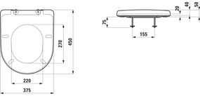 LAUFEN H8939580000001 - Capac WC SoftClose PRO, din duroplast, alb