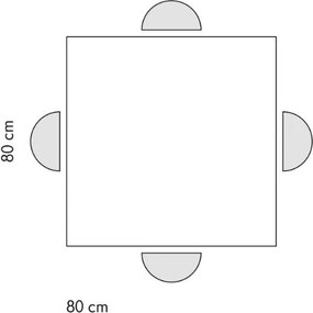 Masa Martin terasa, 80/80 cm, ratan sintetic