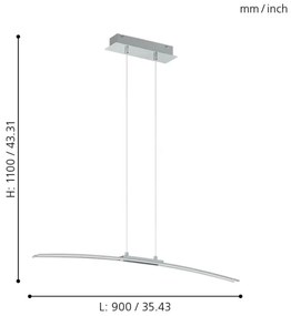 Eglo 95147 - LED Lustra LASANA LED/30W/230V