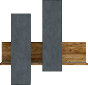 Corp lemn masiv suspendat Aurea, 152 × 90 × 35 cm - Negru