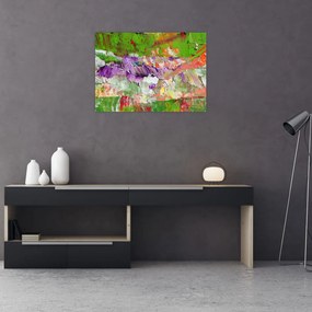 Tablou pe sticlă cu abstracție - pictura (70x50 cm)