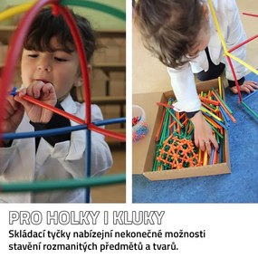 Trusă de modelare creativă pentru copii - bastoane pliabile - 500 de bucăți