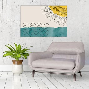 Tablou - pictură abstractă de plajă N⁰1 (90x60 cm)