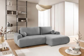 Colțar extensibil cu funcție de dormit Lotulis Mini dreapta - gri material hidrofob Blur 18