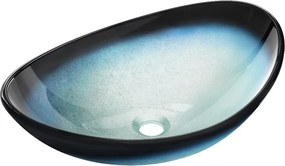 Mexen Sonia chiuvetă de blat din sticlă 54 x 37 cm, albastră - 24145447