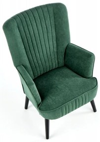 Fotoliu Delgado, verde/negru