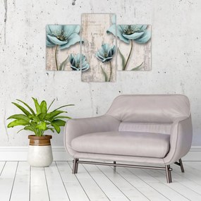 Tablou - Flori texturate (90x60 cm)