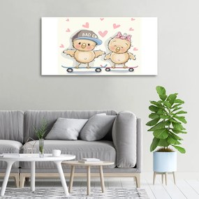 Print pe canvas Păsări pe un skateboard