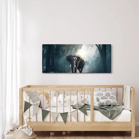 Tablou cu elefant în djunglă (120x50 cm)
