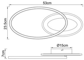 Lustră LED aplicată SILLA LED/24W/230V Globo 67264-24