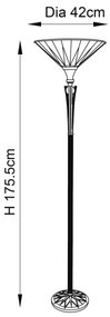 Endon 64042 - Lampă de podea Tiffany DARK STAR 1xE27/60W/230V Ø 42 cm
