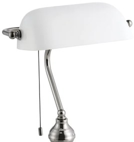 Lampă de masă Eglo 901019 BANKER 1xE27/60W/230V alb/crom lucios