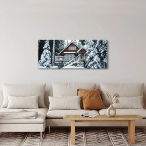 Tablou - Cabană din lemn (120x50 cm)