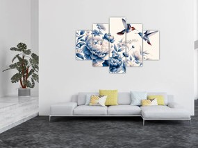 Tablou - Colibri deasupra florii (150x105 cm)